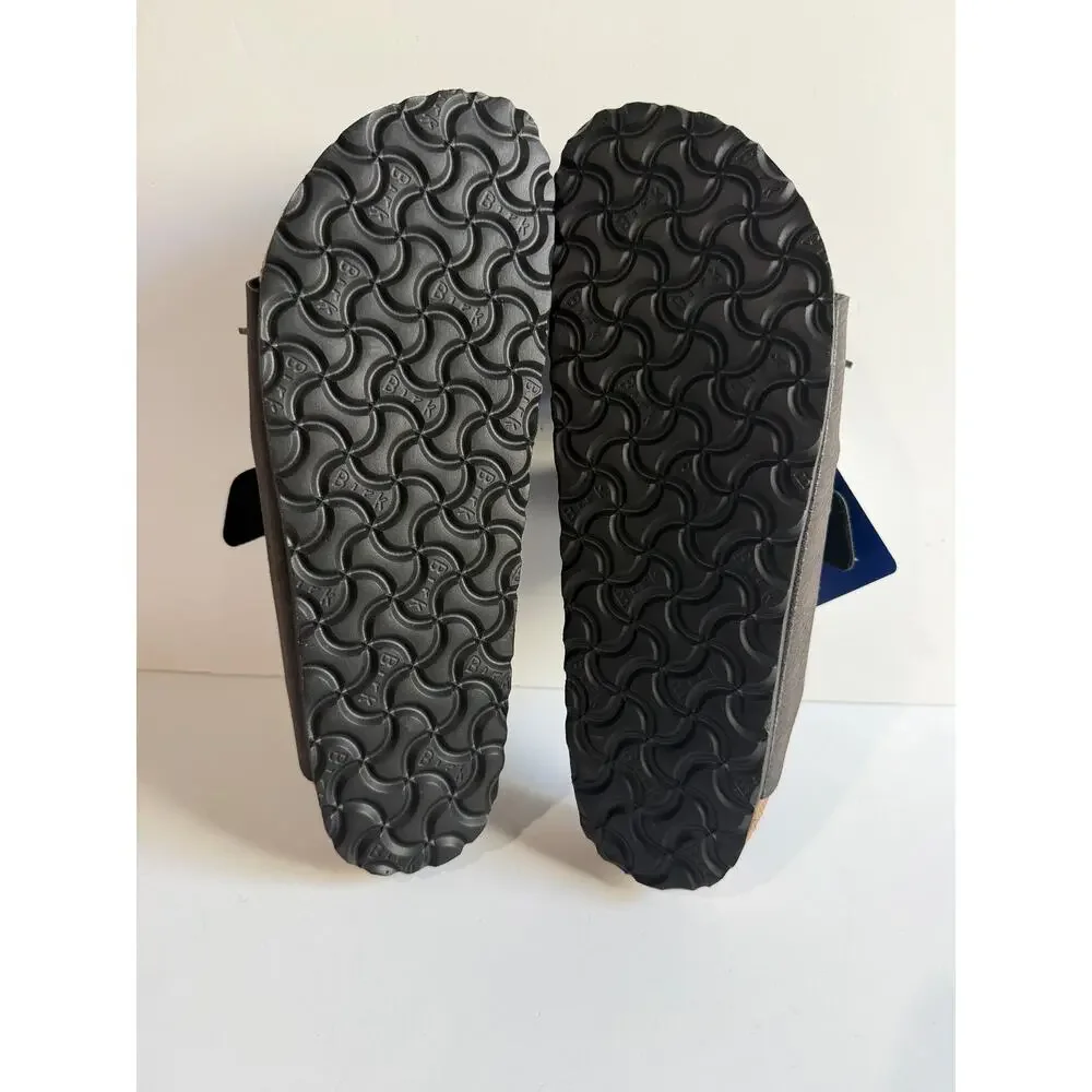 Birkenstock Arizona BS Shearling Lined Slides Desert Dust BLACK Sz EU 41 NARROW